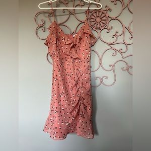 Pink Ruffle Mini Dress
